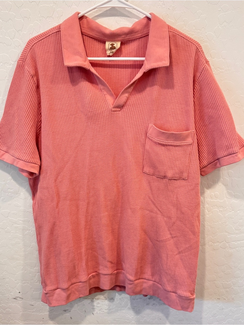 Dandy Del Mar THE CANNES WAFFLE KNIT SHIRT SPANISH ROSE Size 2X